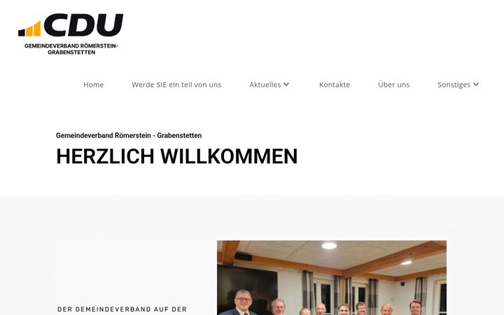 Skjermbilde av cdu-roemerstein.de