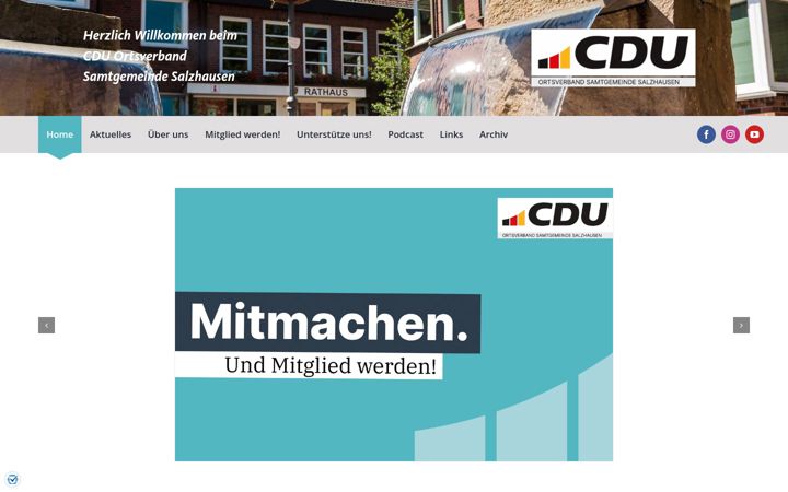 Skjermbilde av cdu-salzhausen.de