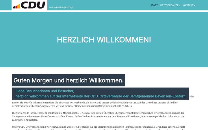 Skjermbilde av cdu-samtgemeinde-bevensen-ebstorf.de