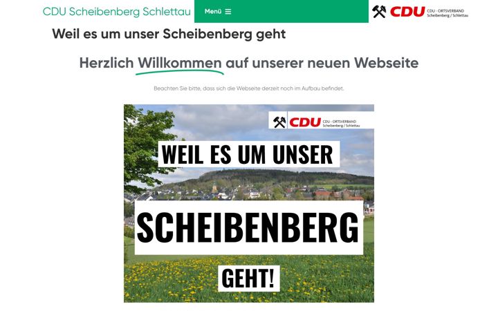 Skjermbilde av cdu-scheibenberg-schlettau.de