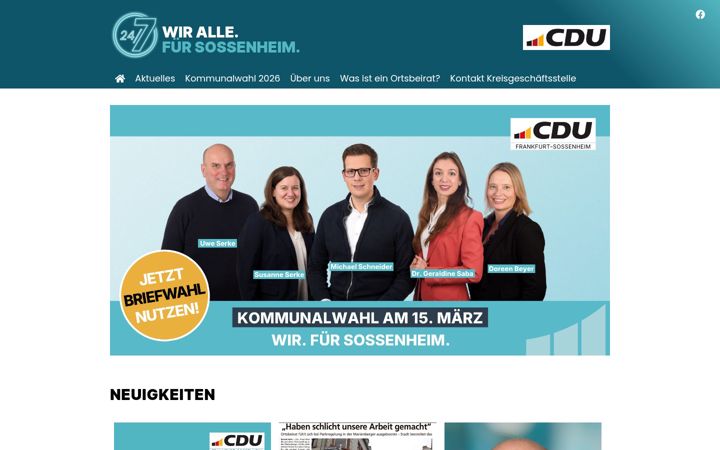 Screenshot di cdu-sossenheim.de