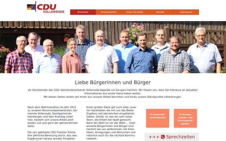 Screenshot di cdu-vollersode.de