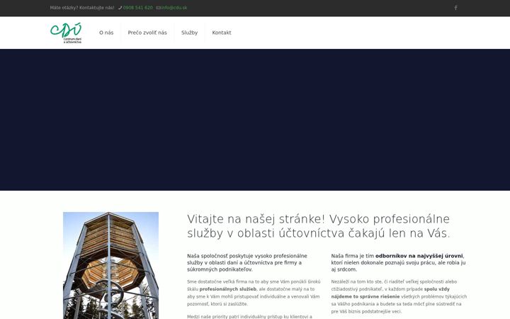 Екранна снимка на cdu.sk