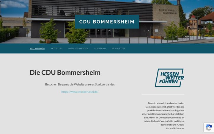 Screenshot di cdubommersheim.de
