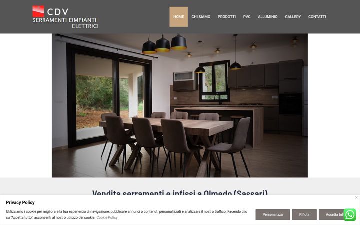 Screenshot of cdvserramenti.com