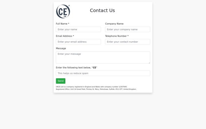 Screenshot of ce.uk