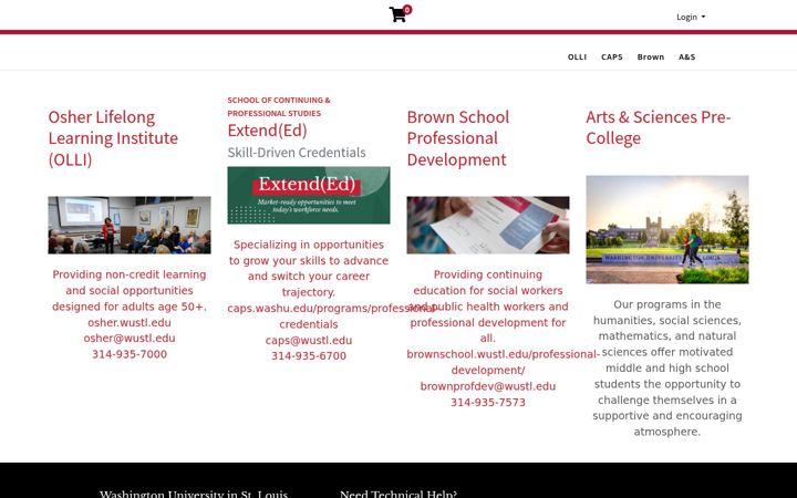 Zrzut ekranu ce.wustl.edu