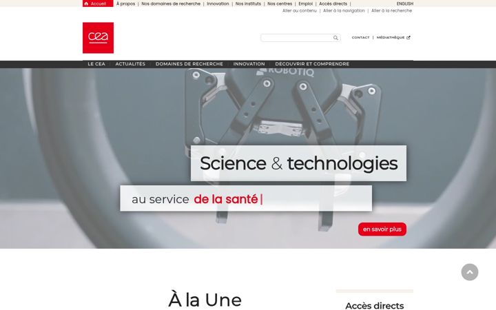 Screenshot ta' cea.fr