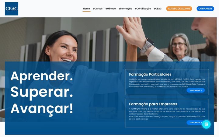 Captura de ecrã de ceac.pt
