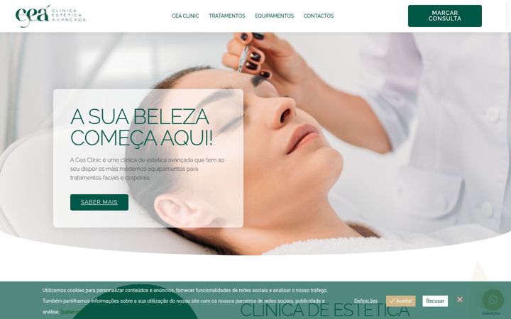 Captura de ecrã de ceaclinic.pt