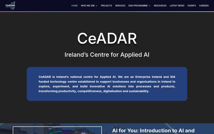 Ekrano kopija ceadar.ie