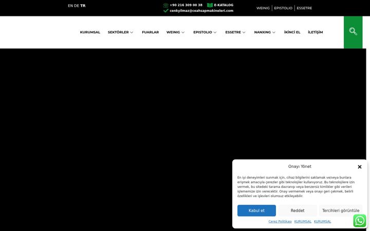 Screenshot of ceahsapmakineleri.com