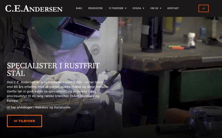 Screenshot of ceandersen.dk
