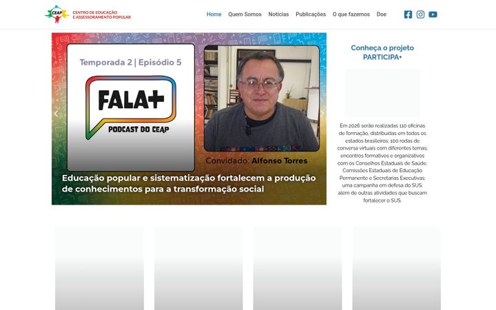 Screenshot of ceap-rs.org.br