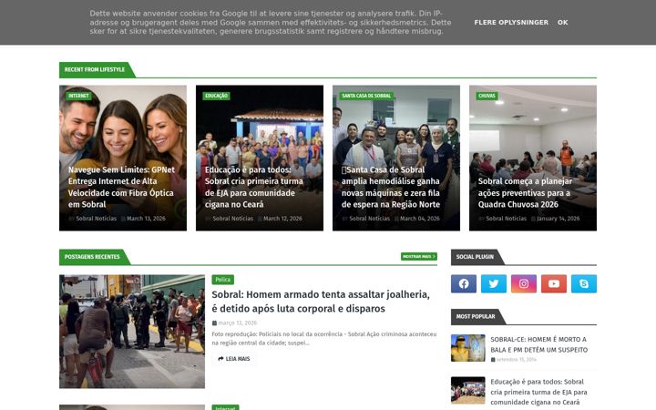 Screenshot stránky cearaemrede.com.br