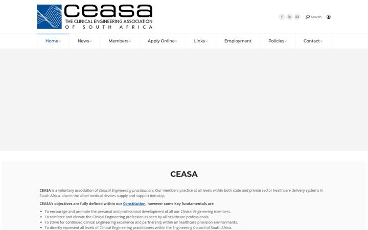 Screenshot ta' ceasa.org.za