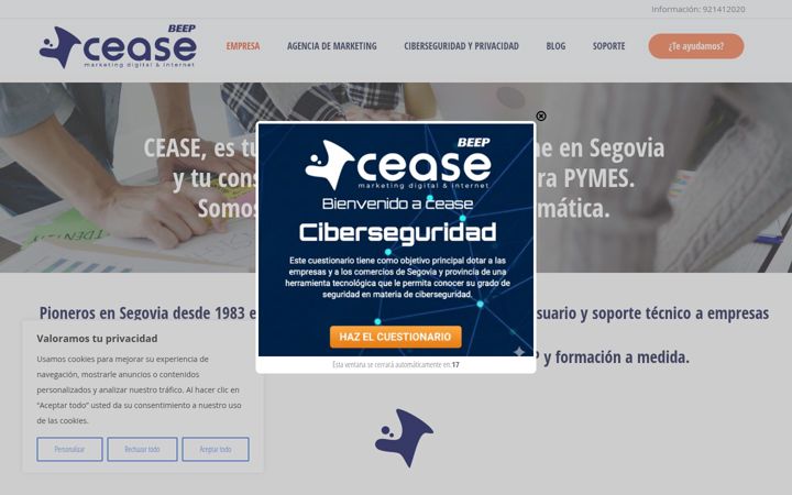 Képernyőkép: cease.es