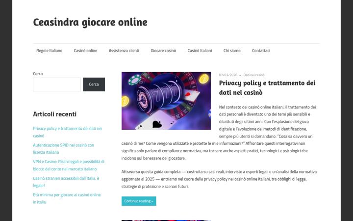 Screenshot di ceasindra.it