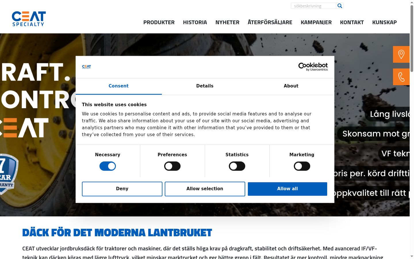 Screenshot tal-banner tal-kunsens muri qabel kwalunkwe interazzjoni