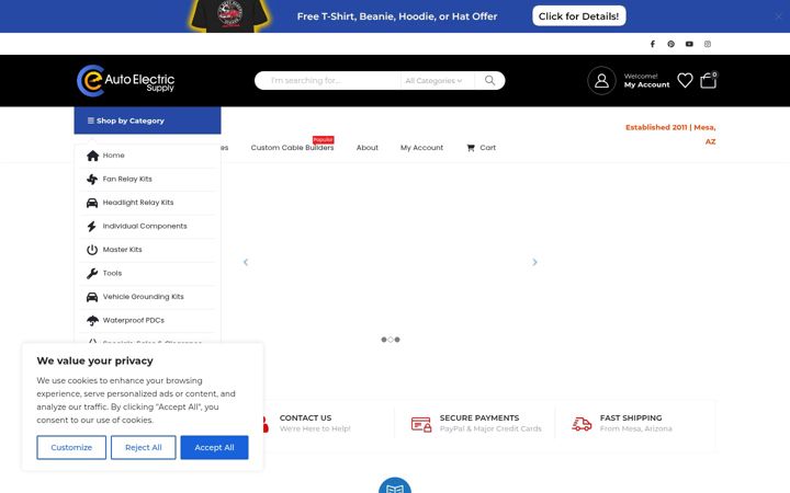 Screenshot of ceautoelectricsupply.com