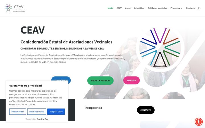 Screenshot of ceavconfederacionvecinal.org