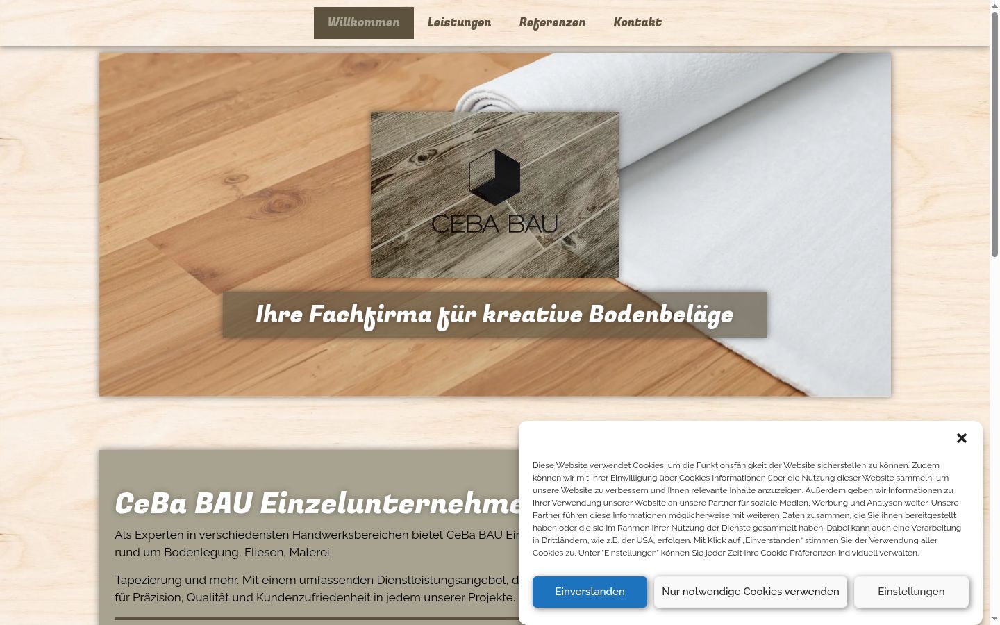 Screenshot tal-banner tal-kunsens muri qabel kwalunkwe interazzjoni
