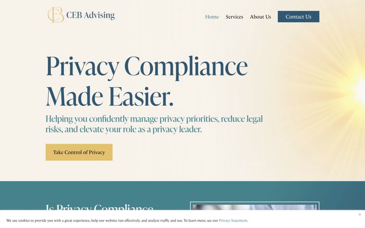 Screenshot of cebadvising.com