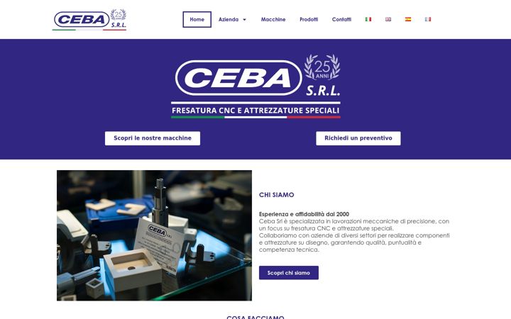 Screenshot of cebamacchine.it