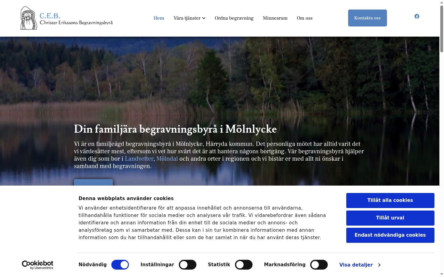 Ekrānuzņēmums ar piekrišanas baneri, kas tika rādīts pirms jebkādas mijiedarbības