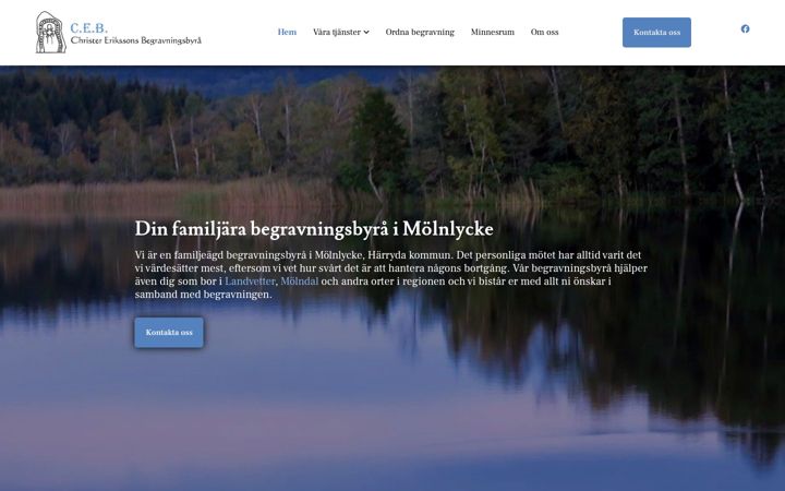 Screenshot of cebbegravningsbyra.se