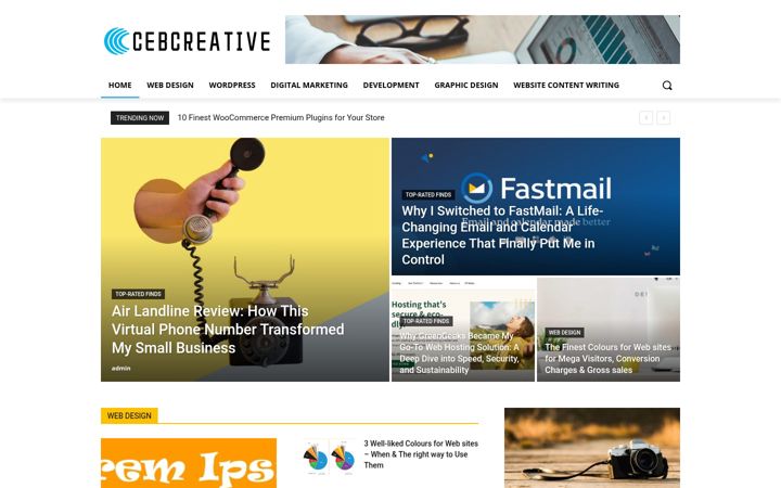 Screenshot ta' cebcreative.net