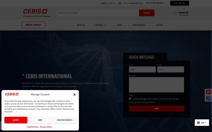 Screenshot of cebisinternational.com
