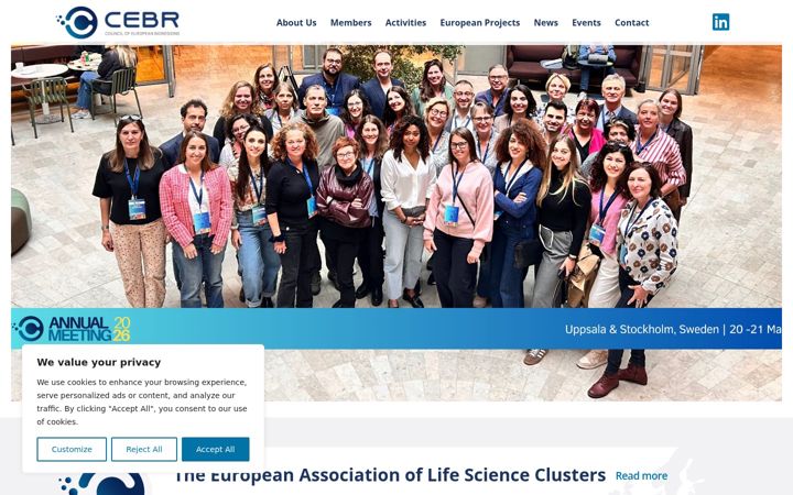 Screenshot ta' cebr.net