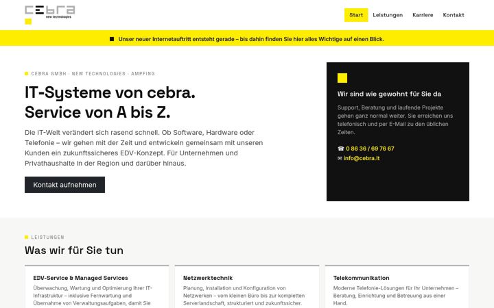 Screenshot of cebra.it