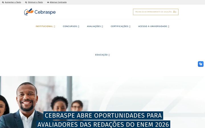 Zrzut ekranu cebraspe.org.br
