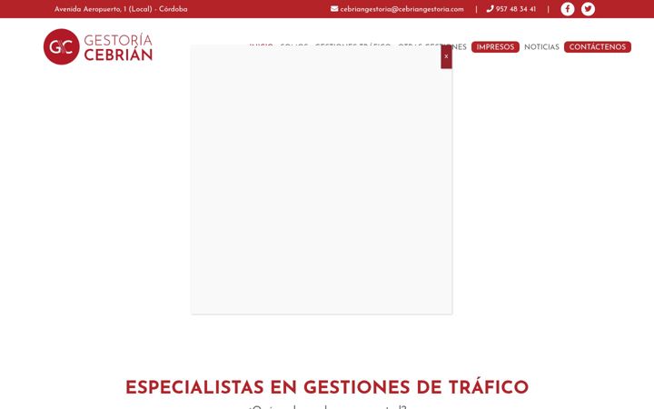 Screenshot of cebriangestoria.com