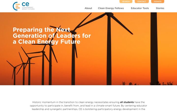 Screenshot of cebrightfutures.org