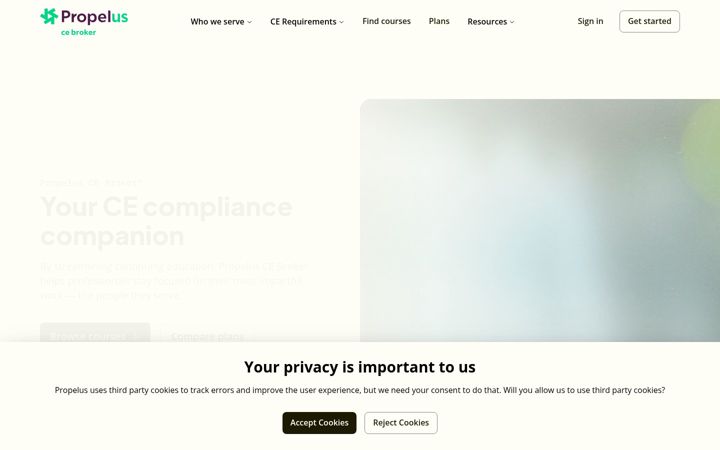 Screenshot of cebroker.com
