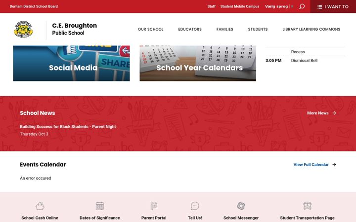 Screenshot of cebroughton.ddsb.ca