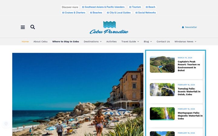 Screenshot of cebuparadise.com