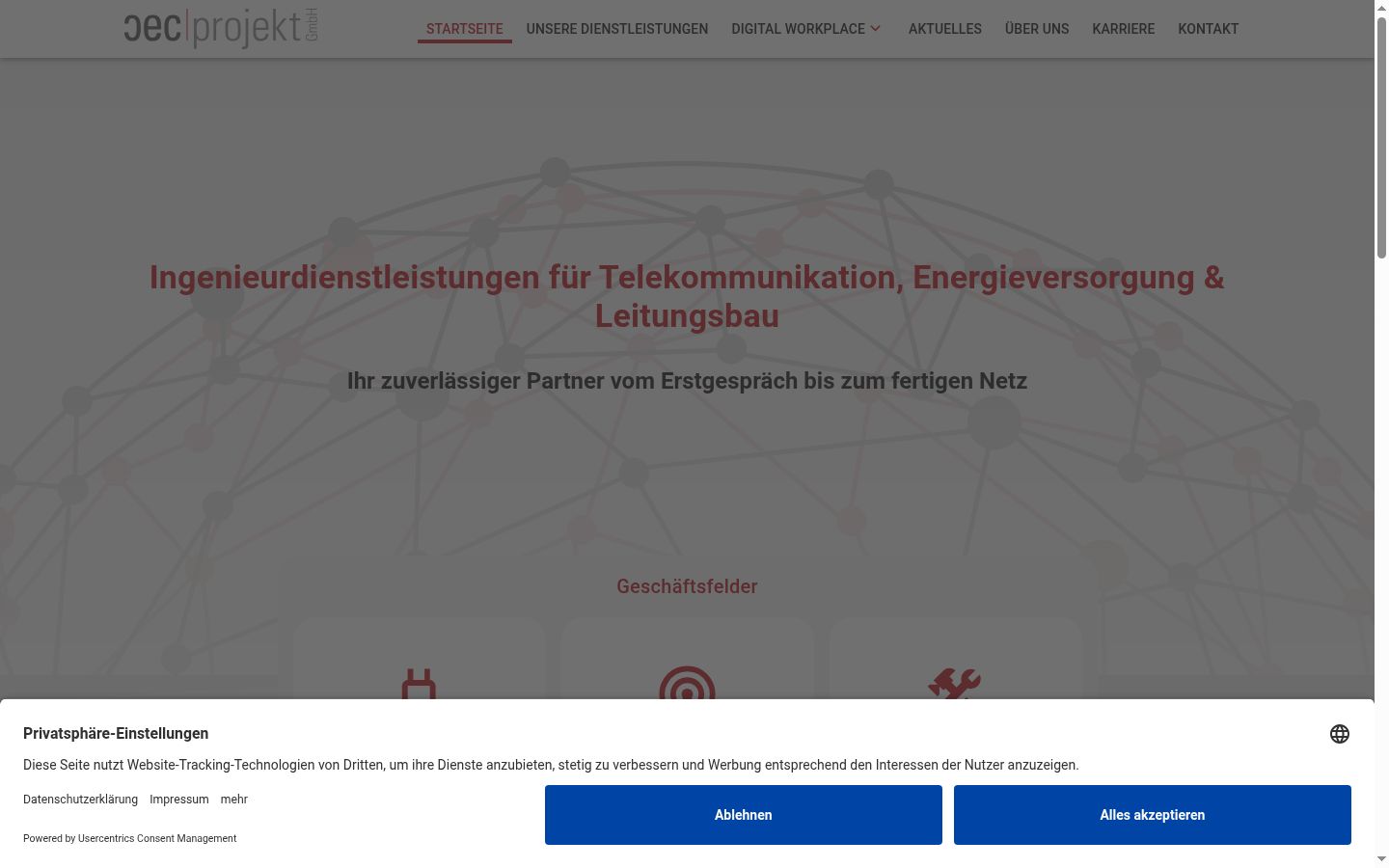 Screenshot tal-banner tal-kunsens muri qabel kwalunkwe interazzjoni