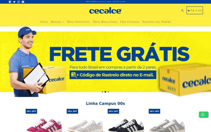 Screenshot of cecalce.com.br