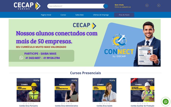Screenshot stránky cecapcursos.com.br