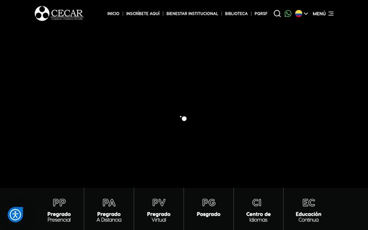 Screenshot of cecar.edu.co