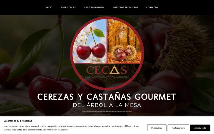 Screenshot of cecasgourmet.com