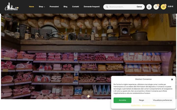 Screenshot of ceccarelligastronomia.it