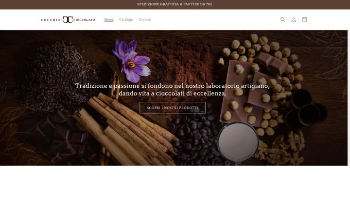 Screenshot of cecchinicioccolato.com