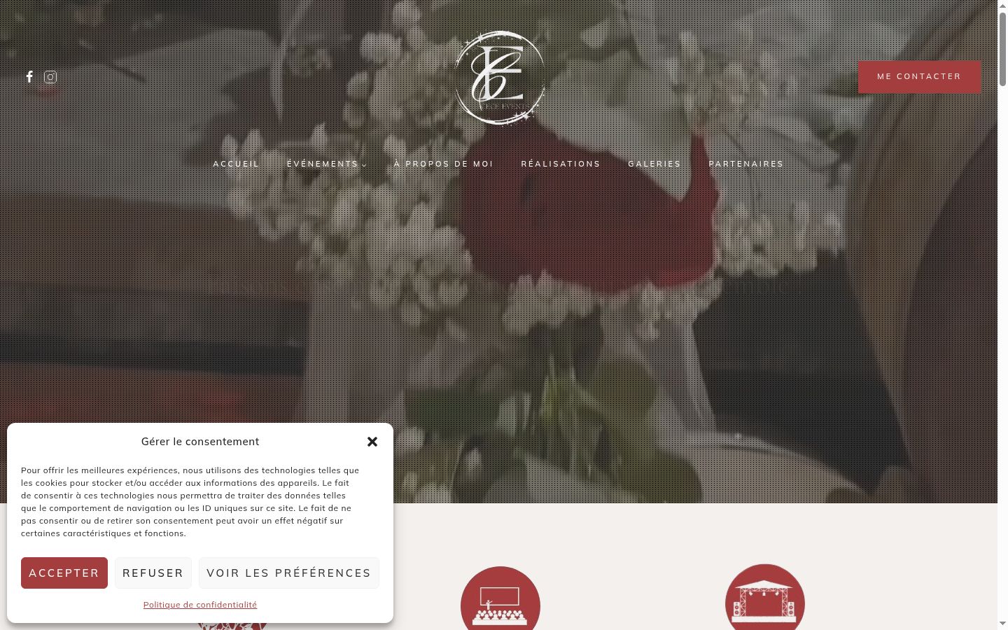 Screenshot del banner di consenso mostrato prima di qualsiasi interazione
