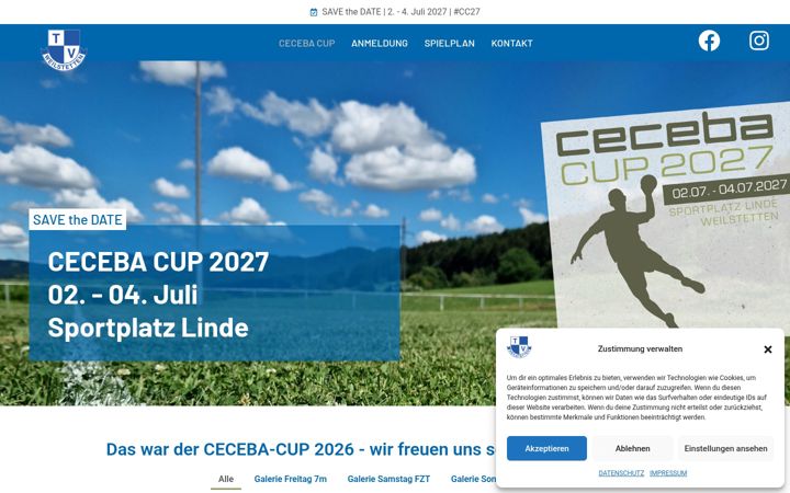 Screenshot of ceceba-cup.de
