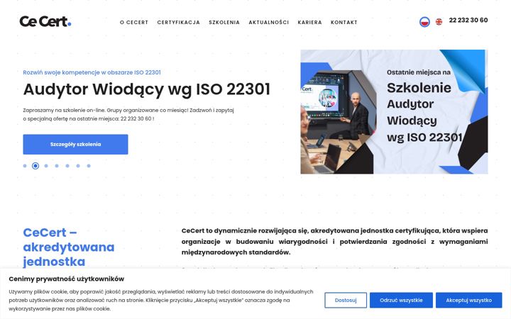 Screenshot of cecert.pl